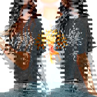 ヨガツリー 女性 男性 瞑想 レディースオーバーサイズコンフォートTシャツ - Kawaiitshirt