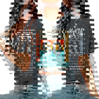 ヴィンテージ 1966 ギフト 男性 女性 長寿祝い 1966年生まれ 還暦祝い ユニークな誕生日プレゼント レディースオーバーサイズコンフォートTシャツ - Kawaiitshirt