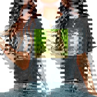 猫 フクロウ 面白い 呪われた Hello Bro Brainrot Meowl Hiro Meme レディースオーバーサイズコンフォートTシャツ - Kawaiitshirt