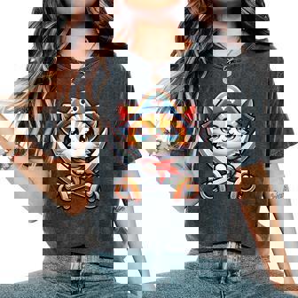 猫 海賊 キャプテントーク 海賊の日 幼児 女の子 男の子 レディースオーバーサイズコンフォートTシャツ - Kawaiitshirt