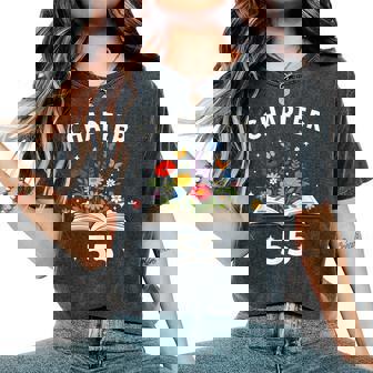 第55章 55歳 誕生日 お祝い 花本 レディースオーバーサイズコンフォートTシャツ - Kawaiitshirt