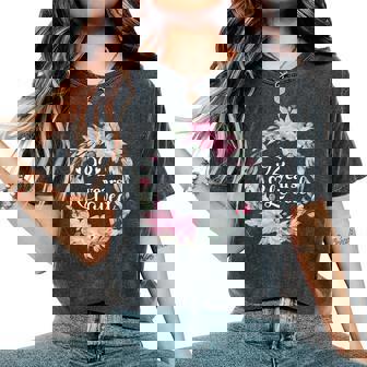 花柄 92歳 誕生日 男性 女性 92歳 誕生日 レディースオーバーサイズコンフォートTシャツ - Kawaiitshirt