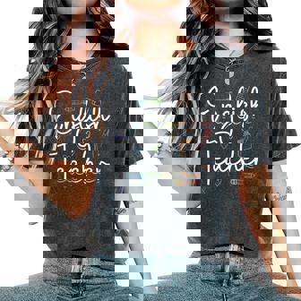 英語教師 文法 クラス 男性 女性 教員 英語教師 レディースオーバーサイズコンフォートTシャツ - Kawaiitshirt