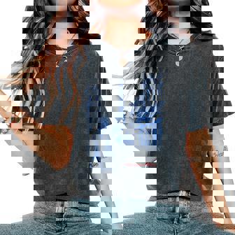 Cute French Girl Shopping Eiffel Tower Love In Paris Art Women's Oversized Comfort Colors T-Shirt | Mazezy