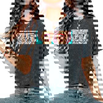 Trippy Girls Techno LSD Trip Rave MDMA Trance Festival DJ Women's Oversized Comfort Colors T-Shirt | Mazezy