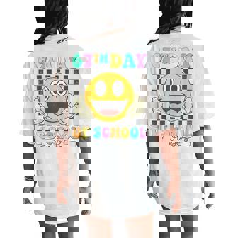 67Th Day Of School Vibes Cute Smile Face 67 Meme Teacher Women's Oversized Comfort T-Shirt Back Print | Mazezy