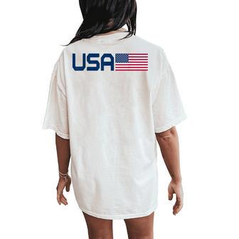 American Flag Cool Patriotic 4Th Of July Usa Flag Women's Oversized Comfort T-Shirt Back Print - Thegiftio UK