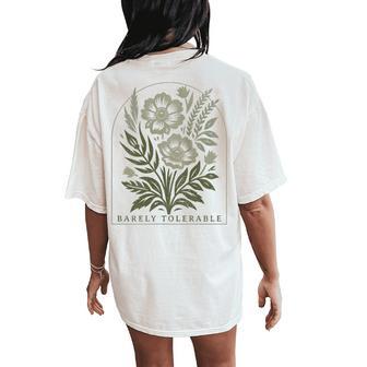 Barely Tolerable Pride And Prejudice Jane Austen Women's Oversized Comfort T-Shirt Back Print - Thegiftio UK