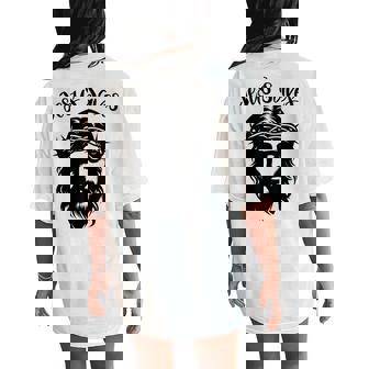 Beautiful Jesus Face Crown Of Thorns Christian Faith Saves Women's Oversized Comfort T-Shirt Back Print - Monsterry