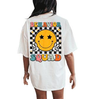 Behavior Squad Specialist Analyst Behavior Teacher Retro Women's Oversized Comfort T-Shirt Back Print - Thegiftio UK