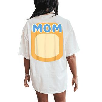 Blue Dog Mom Family Matching Mum Heeler Halloween Costume Women's Oversized Comfort T-Shirt Back Print - Thegiftio UK