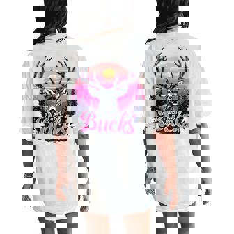Buck Deer Hunting Hunter Girl Vintage Hunt Women's Oversized Comfort T-Shirt Back Print - Thegiftio