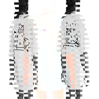 Cat No Kings In America Political Cat Lady Women's Oversized Comfort T-Shirt Back Print - Thegiftio