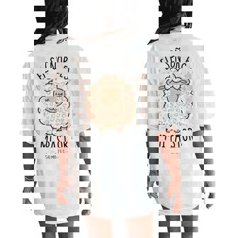 Catholic Bible Verse Sheep Spanish Christian Faith Women's Oversized Comfort T-Shirt Back Print - Monsterry