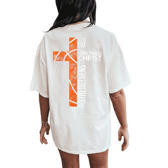 Christian Basketball Boys Player Religious Team Coach Women's Oversized Comfort T-Shirt Back Print - Thegiftio UK