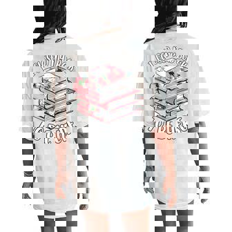 I Closed My Book To Be Here Reading Bookworm Girls Women's Oversized Comfort T-Shirt Back Print | Seseable FR