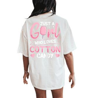 Cotton Candy Stick For A Cotton Candy Girl Women's Oversized Comfort T-Shirt Back Print - Thegiftio