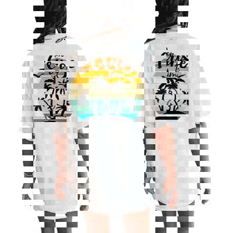 On Cruise Time Palm Trees Cruising Family Vacation Friends Women's Oversized Comfort T-Shirt Back Print | Mazezy