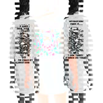 Cute Christmas Italian Christmas Donkey Dominick The Donkey Women's Oversized Comfort T-Shirt Back Print | Mazezy