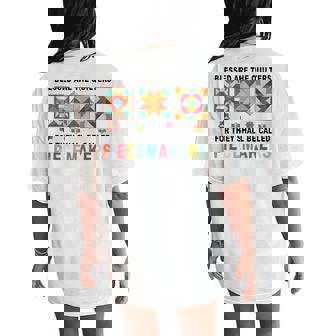 Cute Quilting For Grandma Quilters Sewing Piecemaker Women's Oversized Comfort T-Shirt Back Print - Monsterry