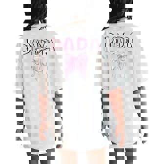 Dada Birthday Girl Matching Coquette Pink Bow Women's Oversized Comfort T-Shirt Back Print | Seseable FR