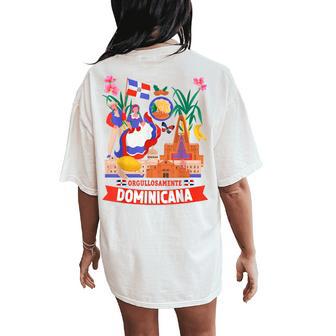 Dominican Republic Flag Idea For Republica Dominicana Women's Oversized Comfort T-Shirt Back Print | Mazezy