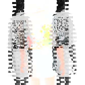 Every Knee Shall Bow Santa Jesus Christian Christmas Pajamas Women's Oversized Comfort T-Shirt Back Print | Mazezy