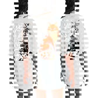 Fox Cute Just A Girl Who Loves Foxes Women's Oversized Comfort T-Shirt Back Print - Monsterry