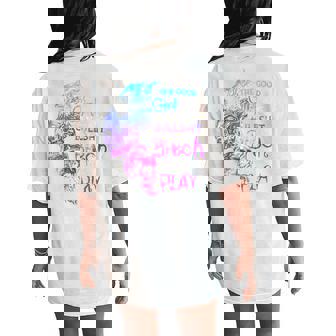 Skull The Good Girl In Me Got Tired Of The Bullshit Women's Oversized Comfort T-Shirt Back Print - Monsterry