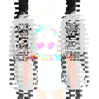 Twinning With My Bestie Spirit Week Girls Women's Oversized Comfort T-Shirt Back Print | Mazezy