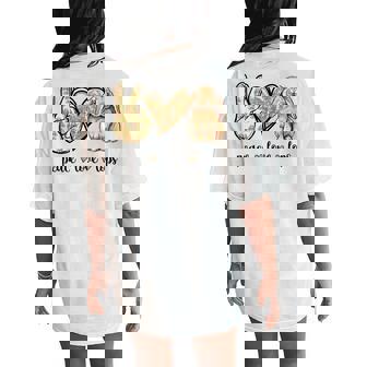 Girls Peace Love Mini Holland Lop Bunny Rabbit Lover Women's Oversized Comfort T-Shirt Back Print - Thegiftio