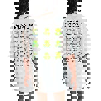 God Says I Am Christian Frog Love Religious Jesus Women's Oversized Comfort T-Shirt Back Print | Mazezy