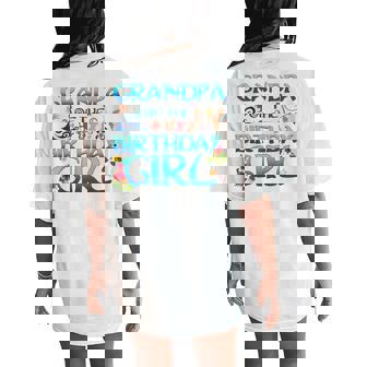 Grandpa Of The Birthday Girl Cute Oceania Adventure Family Women's Oversized Comfort T-Shirt Back Print - Monsterry