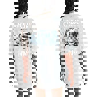 Great Retro Vintage Airstream Camping Women's Oversized Comfort T-Shirt Back Print - Thegiftio