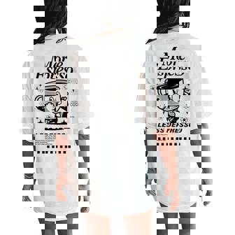 Groovy Vintage More Espresso Less Depresso Coffee Women's Oversized Comfort T-Shirt Back Print - Thegiftio