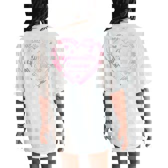 Gymnastics Grandma Heart Gymnast Grandma Matching Family Women's Oversized Comfort T-Shirt Back Print - Thegiftio