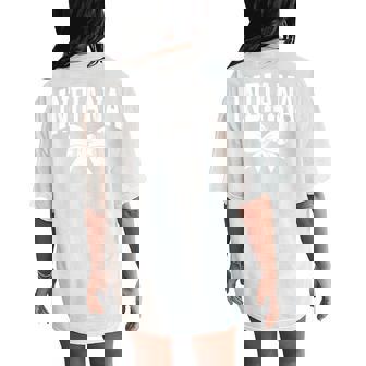 Indiana Hometown Pride For Girls Sisters Daughters Women's Oversized Comfort T-Shirt Back Print - Monsterry