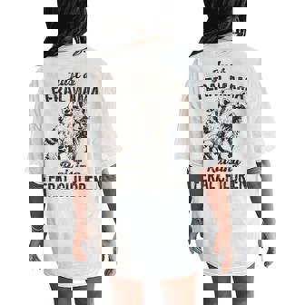 Just A Feral Mama Raising Feral Children Wild Mom Women's Oversized Comfort T-Shirt Back Print - Monsterry