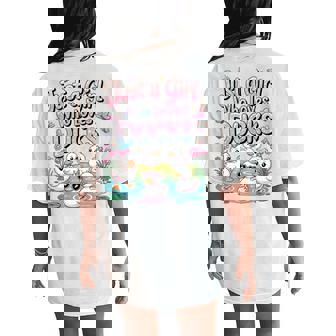 Just A Girl Who Loves Ducks Duck Lover Girl Women's Oversized Comfort T-Shirt Back Print - Monsterry