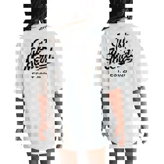 Just Married Est 2026 Wedding Wife Mr & Mrs Bride Groom Women's Oversized Comfort T-Shirt Back Print - Thegiftio