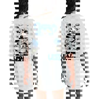 Legend Blue Black White 11S Matching For Women Women's Oversized Comfort T-Shirt Back Print | Seseable CA