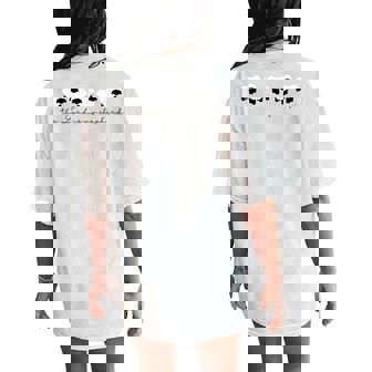 The Lord Is My Shepherd Christian Kawaii Sheep Cottagecore Women's Oversized Comfort T-Shirt Back Print - Thegiftio