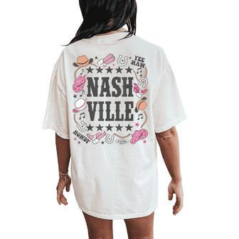 Nashville Country Girl Cowgirl Women's Oversized Comfort T-Shirt Back Print - Thegiftio