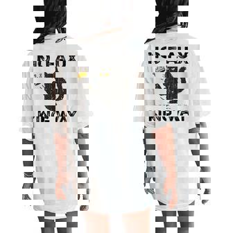 No Faux King Way No Kings In America Black Cat Women's Oversized Comfort T-Shirt Back Print | Seseable UK