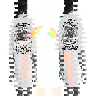 Opossum Eat Trash Hail Satan Possum Occult Women Women's Oversized Comfort T-Shirt Back Print - Thegiftio