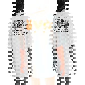 Peace Love Unity Day Orange Anti Bullying Be Kind Kindness Women's Oversized Comfort T-Shirt Back Print - Seseable