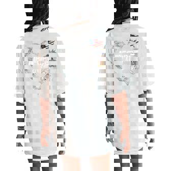 Proud Air Force Mom Air Force Graduation Mom Women's For Air Force Mom Graduation Black Xx-Large Women's Oversized Comfort T-Shirt Back Print - Monsterry