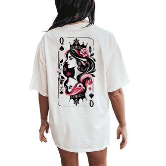 Queen Of Spades Yes Daddy Sexy Qos Women's Oversized Comfort T-Shirt Back Print - Thegiftio UK