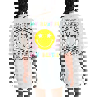 Retro My Aunt Is My Bestie Aunt And Niece Matching Women's Oversized Comfort T-Shirt Back Print - Monsterry