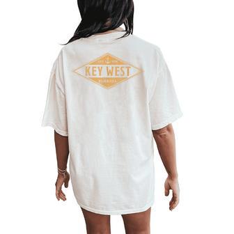 Retro Key West Florida Souvenir Vacation Vintage Womens Women's Oversized Comfort T-Shirt Back Print - Thegiftio UK